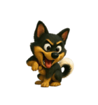 犬（3D）-様々な体の動き 002（個別スタンプ：10）