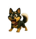 犬（3D）-様々な体の動き 002（個別スタンプ：12）