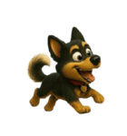 犬（3D）-様々な体の動き 002（個別スタンプ：16）