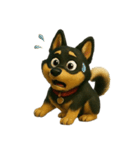 犬（3D）-様々な体の動き 002（個別スタンプ：17）