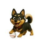 犬（3D）-様々な体の動き 002（個別スタンプ：21）