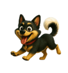 犬（3D）-様々な体の動き 002（個別スタンプ：22）