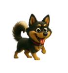 犬（3D）-様々な体の動き 002（個別スタンプ：25）