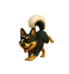 犬（3D）-様々な体の動き 002（個別スタンプ：26）