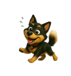 犬（3D）-様々な体の動き 002（個別スタンプ：27）