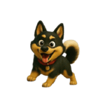 犬（3D）-様々な体の動き 002（個別スタンプ：28）