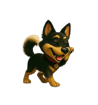 犬（3D）-様々な体の動き 002（個別スタンプ：29）