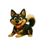 犬（3D）-様々な体の動き 002（個別スタンプ：33）