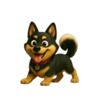 犬（3D）-様々な体の動き 002（個別スタンプ：37）