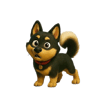 犬（3D）-様々な体の動き 002（個別スタンプ：39）
