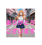 木之本レール作AIあいちゃんイラストシャツ（個別スタンプ：16）