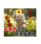 エッホエッホ ねこは〇〇しなきゃ！（個別スタンプ：7）