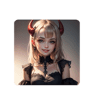 美しい悪魔の女の子（個別スタンプ：4）