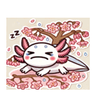 ウーパールーパーと桜のスタンプ@SFW（個別スタンプ：10）