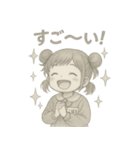 こはるのやさしい毎日（手描き鉛筆風）（個別スタンプ：9）