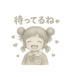 こはるのやさしい毎日（手描き鉛筆風）（個別スタンプ：11）