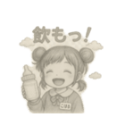 こはるのやさしい毎日（手描き鉛筆風）（個別スタンプ：24）