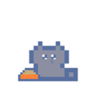 いたずらドットねこ！！黒猫（個別スタンプ：34）