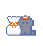 いたずらドットねこ！！黒猫（個別スタンプ：40）