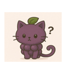 ぶどうにゃんのゆるかわスタンプ（個別スタンプ：10）