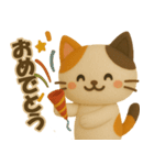 フェルト＊ネコ（個別スタンプ：4）