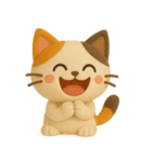 フェルト＊ネコ（個別スタンプ：24）