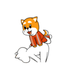 柴犬のダブルビックリ（個別スタンプ：9）