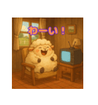 ぽっちゃりまるひつじ（個別スタンプ：34）