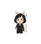まじめOLうさぎちゃん（個別スタンプ：4）