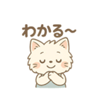 ふわふわ白ねこのゆるっとスタンプ（個別スタンプ：17）