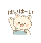 ふわふわ白ねこのゆるっとスタンプ（個別スタンプ：23）