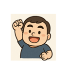 ぽっちゃり男性リアクション（個別スタンプ：2）