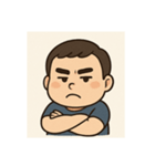 ぽっちゃり男性リアクション（個別スタンプ：3）