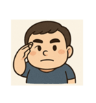 ぽっちゃり男性リアクション（個別スタンプ：6）