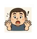 ぽっちゃり男性リアクション（個別スタンプ：7）