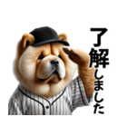 リアル野球チャウチャウ（個別スタンプ：1）