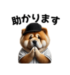 リアル野球チャウチャウ（個別スタンプ：12）