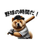 リアル野球チャウチャウ（個別スタンプ：34）