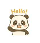 かわいいパンダのリアクション（個別スタンプ：1）