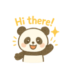 かわいいパンダのリアクション（個別スタンプ：6）