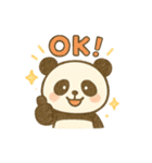かわいいパンダのリアクション（個別スタンプ：13）