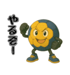ハンドボールと一緒（個別スタンプ：5）