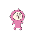 [アレンジ用]眠そうな桃ちゃん（個別スタンプ：2）