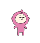 [アレンジ用]眠そうな桃ちゃん（個別スタンプ：6）
