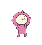 [アレンジ用]眠そうな桃ちゃん（個別スタンプ：10）