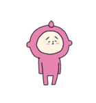 [アレンジ用]眠そうな桃ちゃん（個別スタンプ：14）