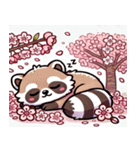 タヌキと桜のスタンプ@SFW（個別スタンプ：3）