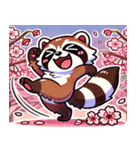 タヌキと桜のスタンプ@SFW（個別スタンプ：4）