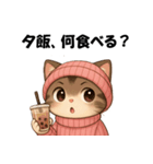 ピンクの帽子の可愛い子猫（個別スタンプ：39）