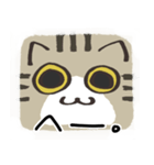猫の顔だけスタンプ きじしろ（個別スタンプ：7）